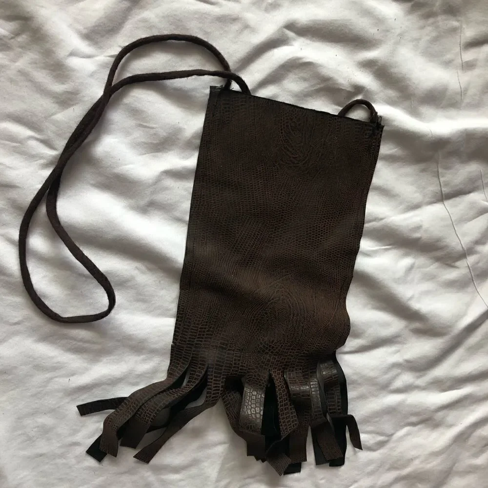 brown handmade leather bag